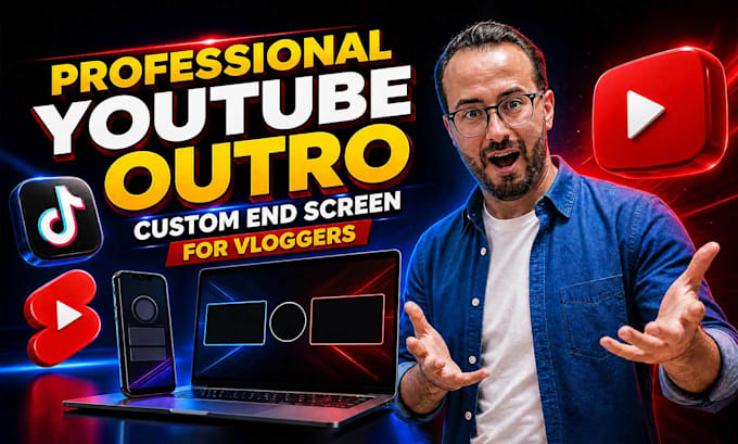 create a custom animated youtube end screen and outro video