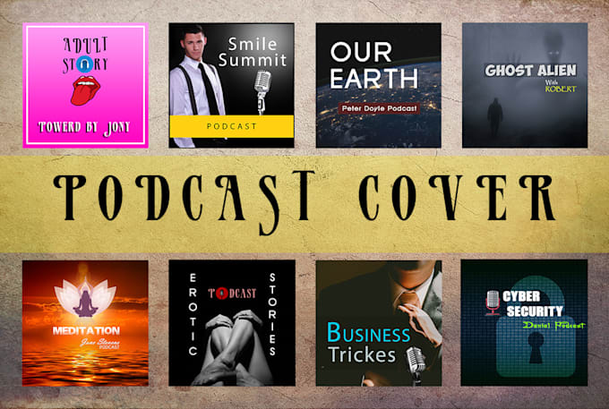 design a professional podcast cover art or logo