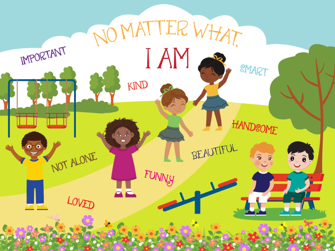 create cute colorful children book illustration