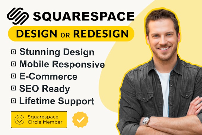 I will develop squarespace website design or redesign