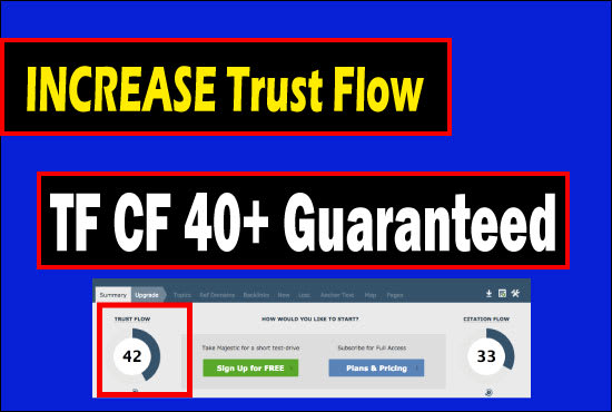 increase trust flow 40 plus with seo authority backlinks