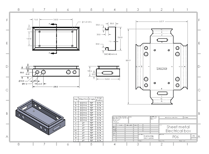 create 3d modelling sheet metal design by solidworks autocad