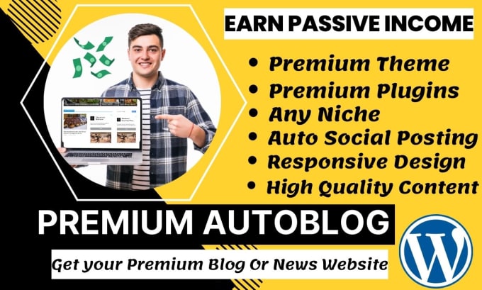 create wordpress automated news website or wordpress auto blog