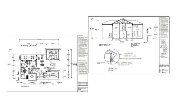 Draw your floorplan, elevations and sections drawn in sqm or sqf by