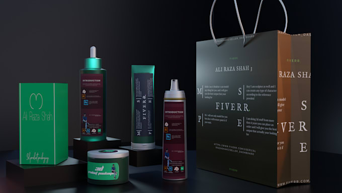 create a product packaging and hyper realistic 3d model