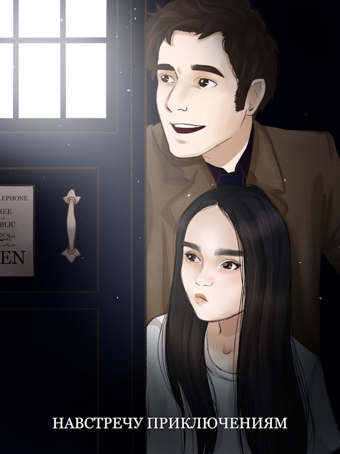 Colorful character illustration, portrait, background by Roodaya | Fiverr