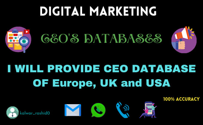 Provide Ceo Database Of Europe Uk And Usa By Kalwar Rashid0 Fiverr
