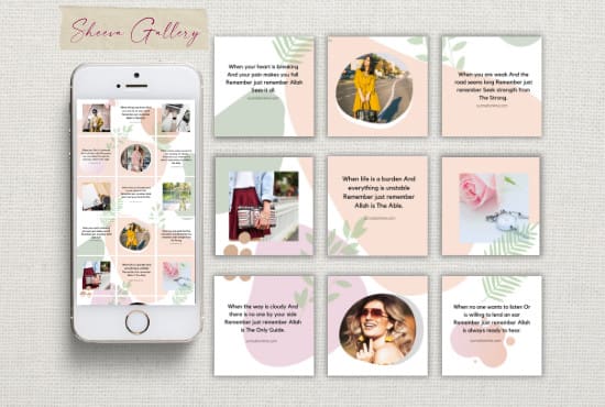 design your stylish instagram puzzle feed, grid, post