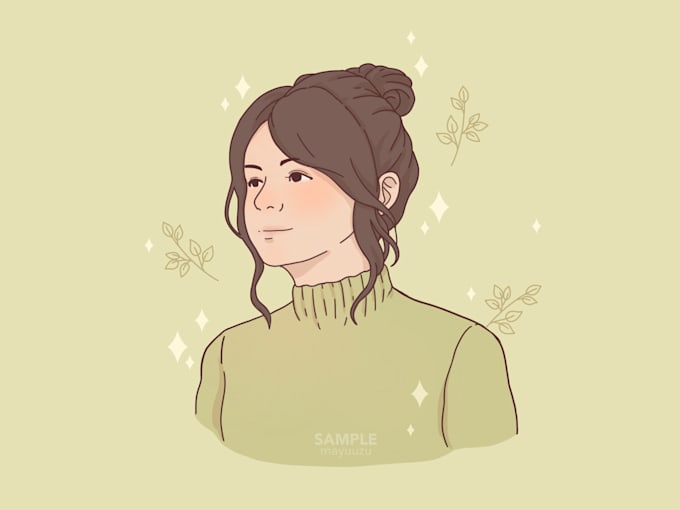 draw aesthetic simple portrait