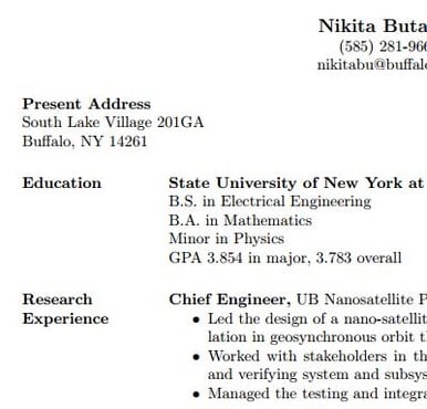 Make You A Sexy Resume In Latex Using Your Old One By Nikitabu