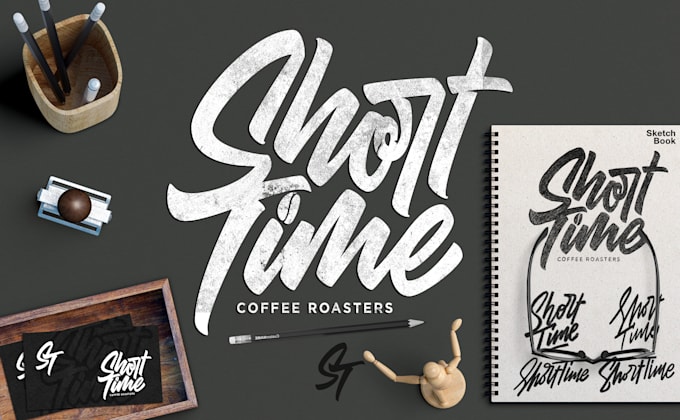 design unique custom typography logo , hand drawn lettering and wordmark