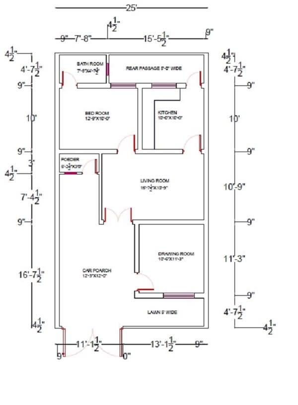 house plan 2d in autocad