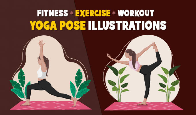 Draw yoga poses, exercise, workout, medical illustrations by ...