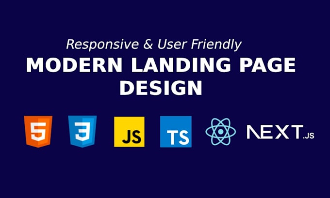 create modern landing page design
