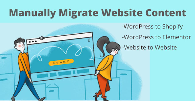 manually migrate website contents from one platform to another