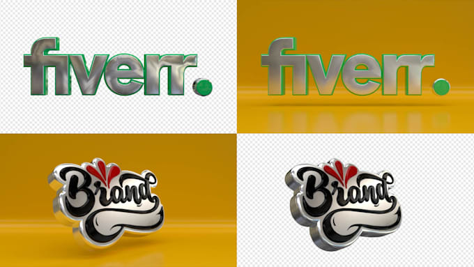 3d  logo rotating animation spin loop