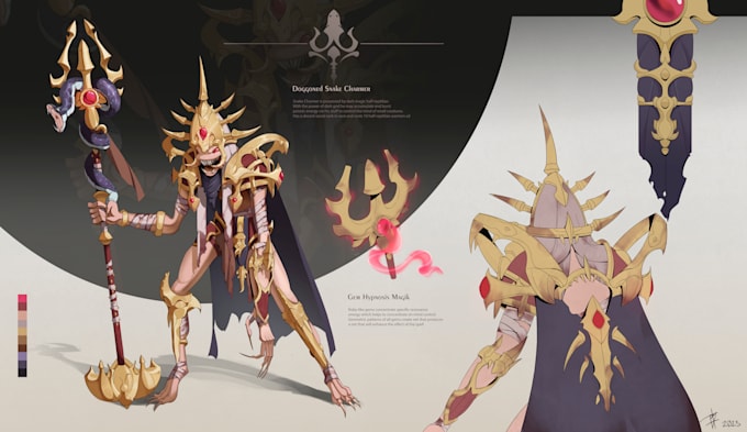 do 2d character concept art for you