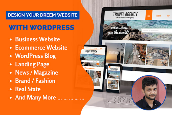 do wordpress blog website clone website redesign, web development elementor pro