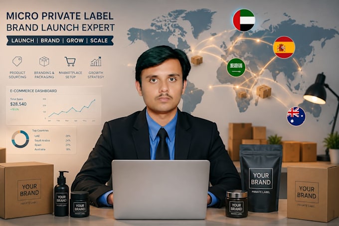 launch your micro pl brand in uae, saudi arabia, spain and australia