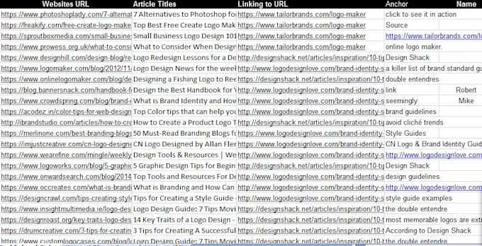 collect skyscraper link building prospects and do outreach