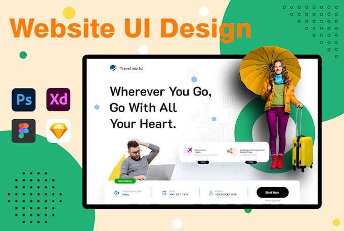 Create website ui ux design,website mockup, responsive website for your ...