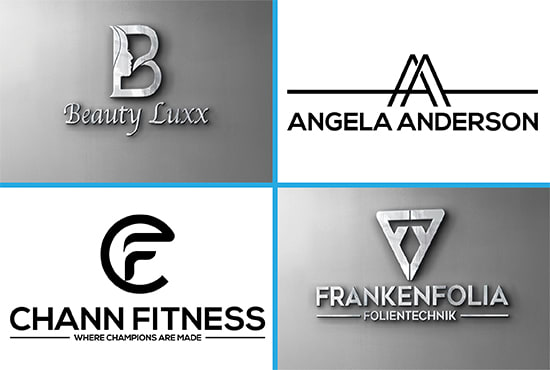 luxury 3d logo design, professional brand identity, initials, monogram creation