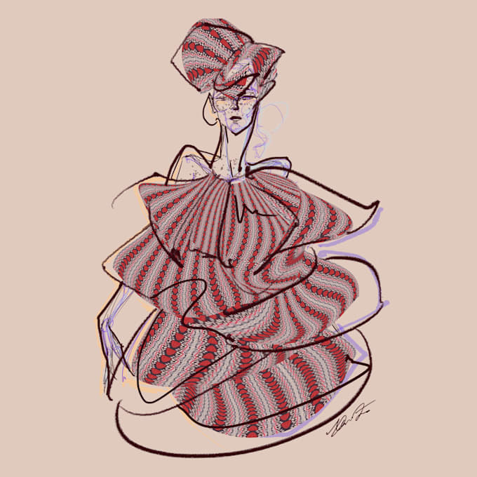 make you a professional fashion illustration