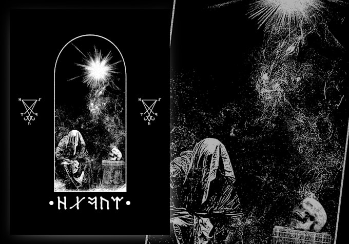 create dark experimental artwork for your brand or project