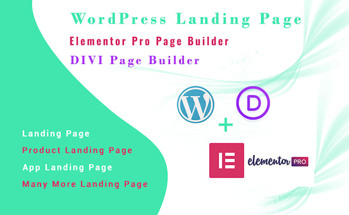 create a elementor landing page or divi landing page
