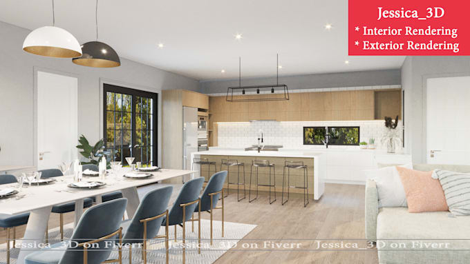 create interior ,exterior , architectural walkthrough etc