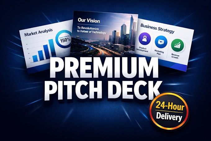 design a professional investor pitch deck and powerpoint presentation