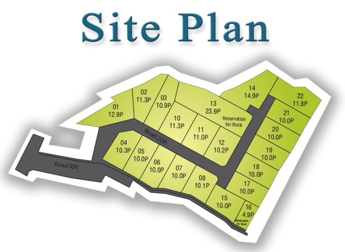 draw site map and site plan with gis