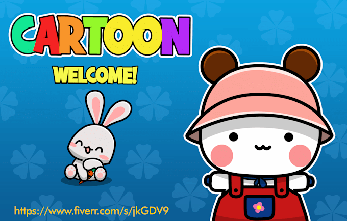 draw cute cartoon character or animal