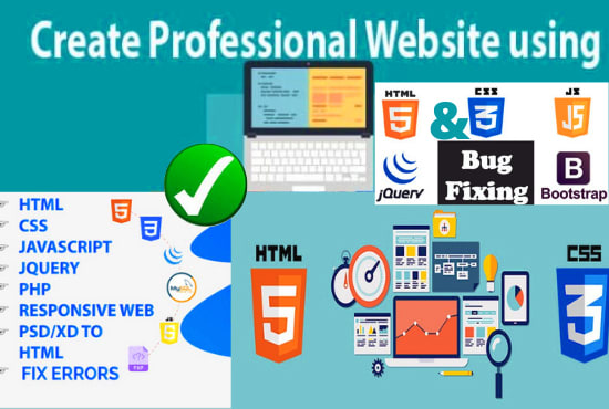 Create a responsive website using html, css, and bootstap by Wp ...