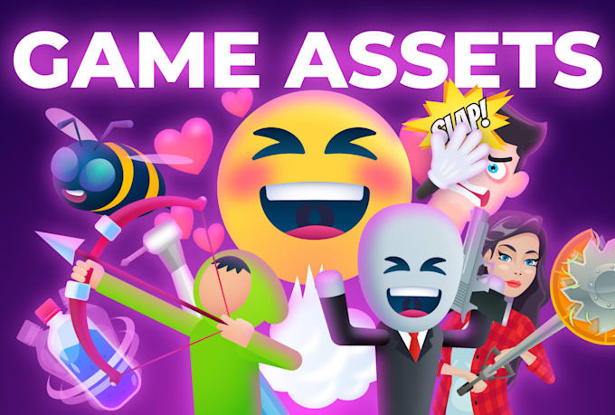 design unique game assets and props in 2d graphics art