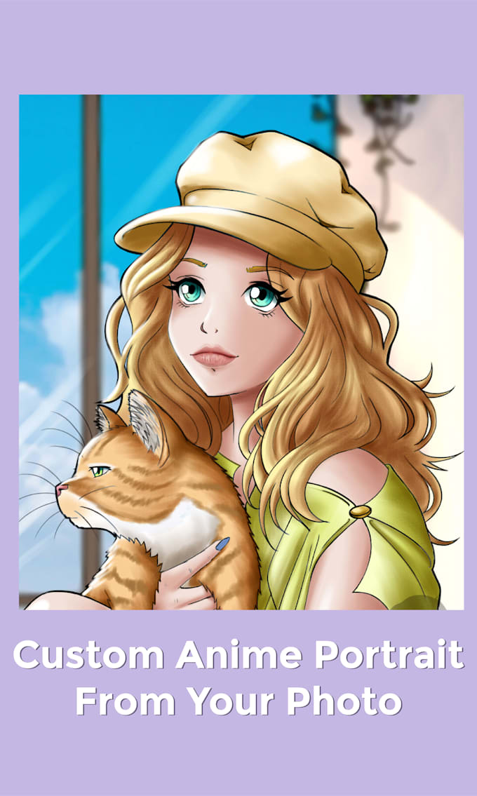 draw a manga style portrait from your photo for profile or gift