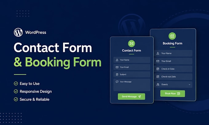create a wordpress contact form and booking form