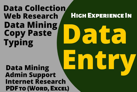 do fast internet research and excel data entry
