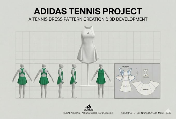 develop professional tech pack sewing patterns size grading and 3d visualization