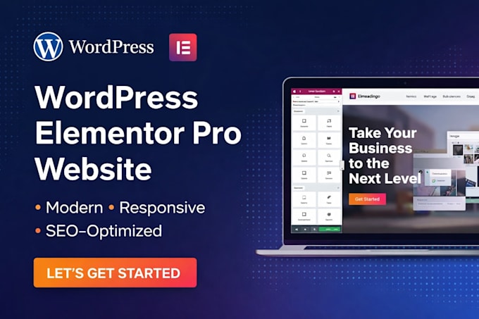create a responsive wordpress elementor website for your business