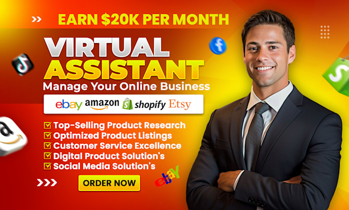be your expert ebay amazon etsy shopify tiktok va