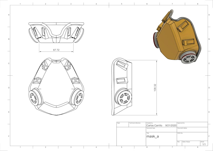 create technical drawings and 2d sketching services