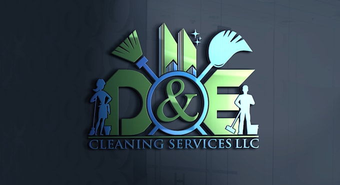 design modern cleaning service business logo