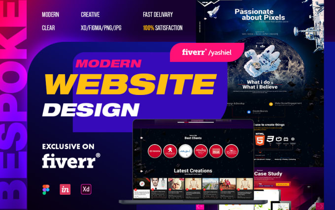 design a unique, beautiful website for you