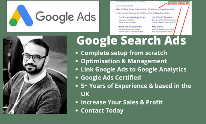 setup and manage PPC search ad campaigns on google ads
