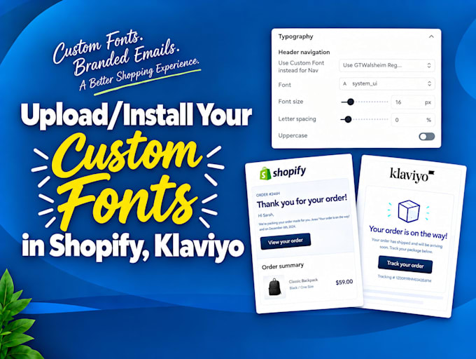 add upload install shopify fonts