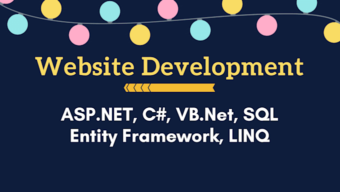 develop or fix asp net c sharp or vb website