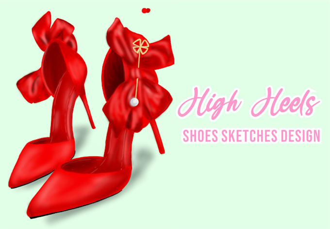 create women shoes design, high heels, slip on design