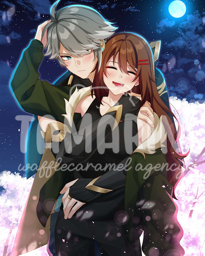 make genshin impact and honkai art for you
