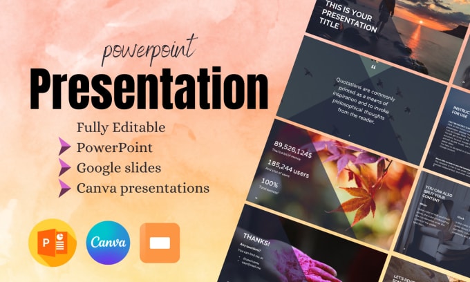 redesign clean powerpoint, google slides in 24 hrs